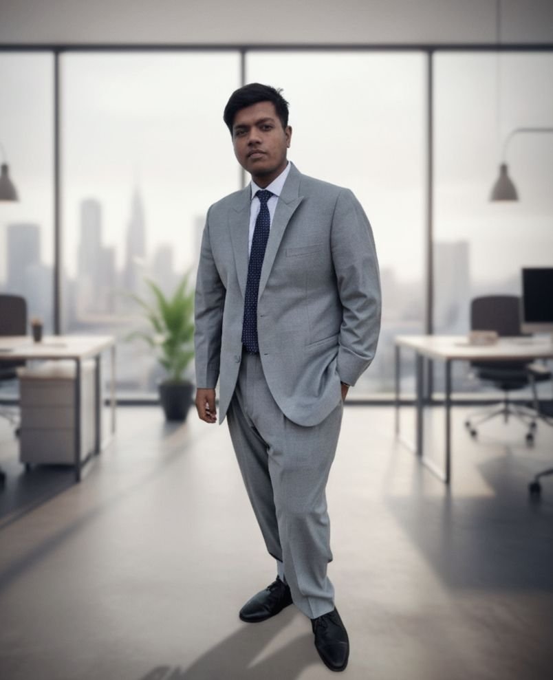 Mushfiq Anzoom standing in an office