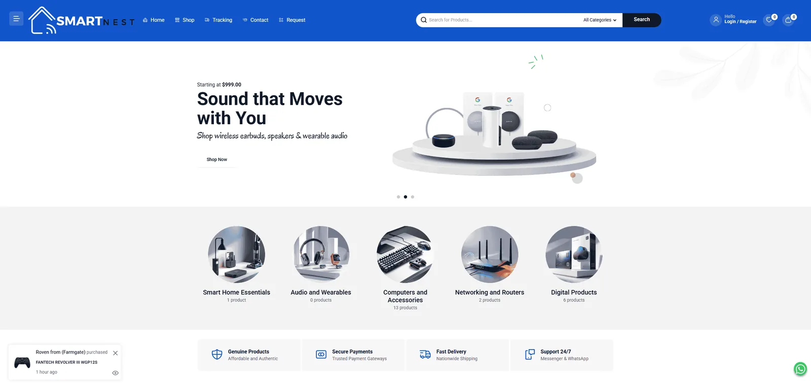 Smart Nest BD e-commerce homepage