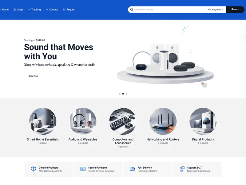 Smart Nest BD e-commerce homepage